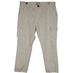 Current/Elliott‎ The Skinny Boy Cargo Cropped in Snow Size 27